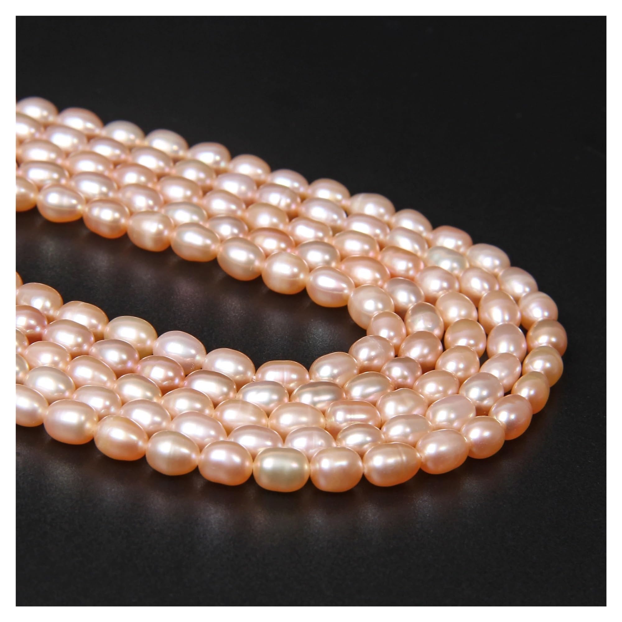 Perlengirlande Weiße natürliche Perle Perlen Süßwasser Reis Form Perle lose Perlen for Schmuck Machen DIY Armband Halskette Zubehör(2 Purple oval)