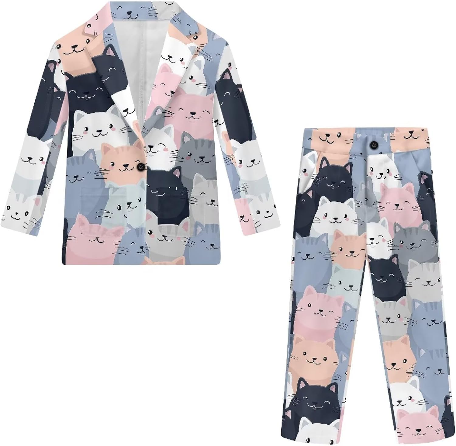 Suobstales Boys Suits Set Slim Fit Tuxedo 2 Piece Kids Blazer Jacket Pants Formal Size 6-14T Ring Bearer Outfit for Wedding