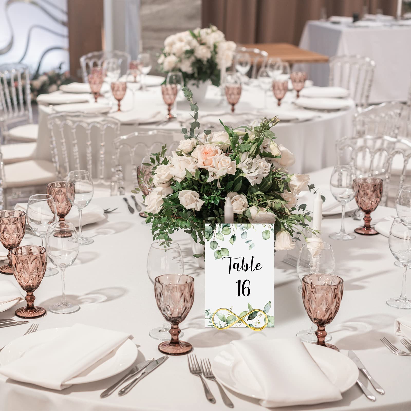 31 Cartes De Table Dorées Avec Supports - Numéros 1-30 + Table D'Honneur Pour Mariage, Anniversaire