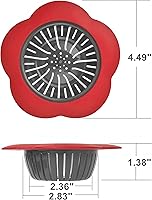 Vista 4 de Kitchen Sink Strainer, 4PCS Silicone Sink Strainers, Large Wide Rim 4.5" Diameter Sink Drain Strainer for Kitchen Sink - Multicolor