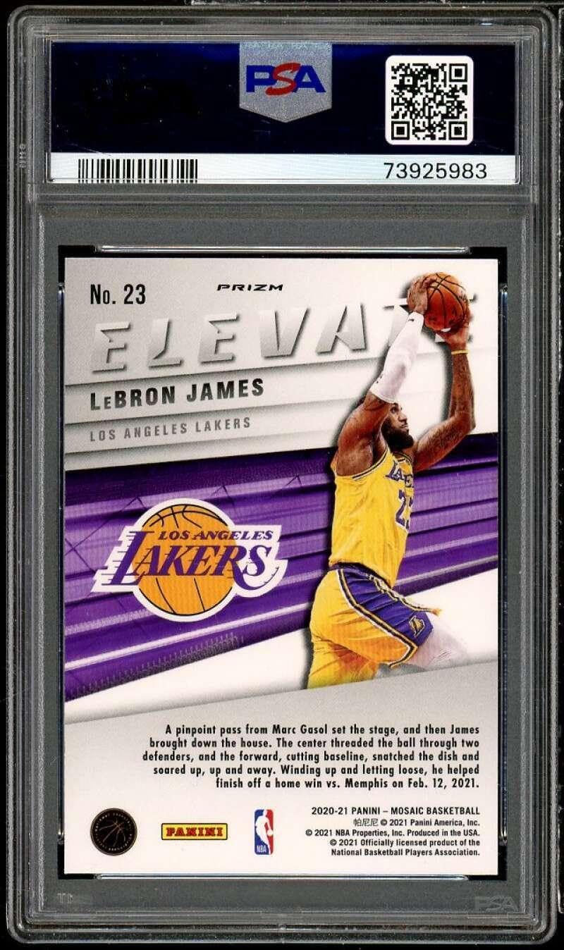 LeBron James Card 2020-21 Mosaic Elevate Mosaic #23 PSA 10 - Unsigned Basketball Cards