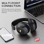 Monster Persona 6th ANC Active Noise Cancelling Headphones, Bluetooth Headphones Over Ear with 3 EQ Modes, HiFi Stereo Audio, 60H Playtime, Bluetooth 6.0, Wireless Headphones for Work Travel, Black
