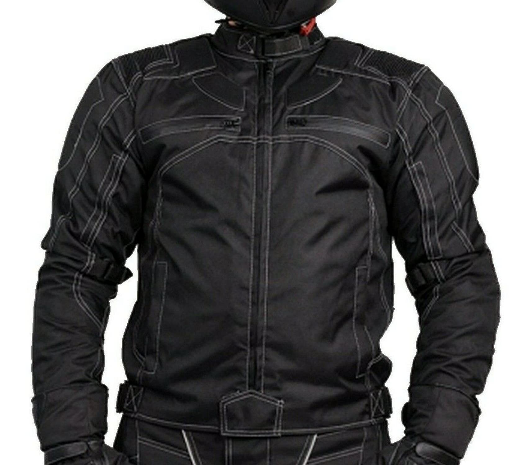 l&j Motorradjacke Textil Jacke mit herausnehmbaren Protektoren Motorrad Jacke Biker Cross Enduro