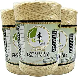 KIT C/3 Un. Barbante Sisal 3mm Rolo 300 Metros Artesanato Decoração Amarração Tapete