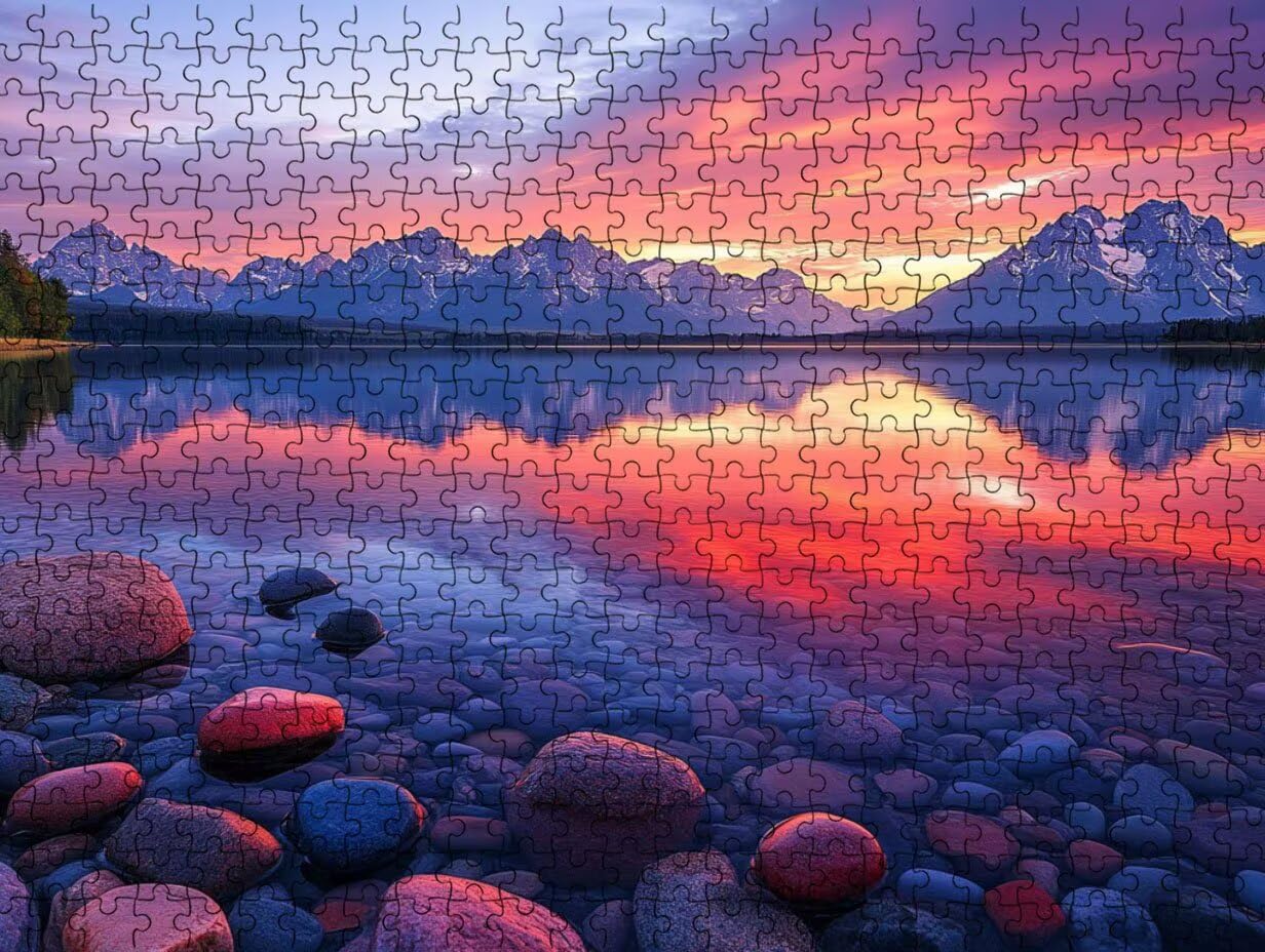 Puzzle per Adulti 2000, Tramonto Ciottoli, legno Classico Puzzles LDYQS6584