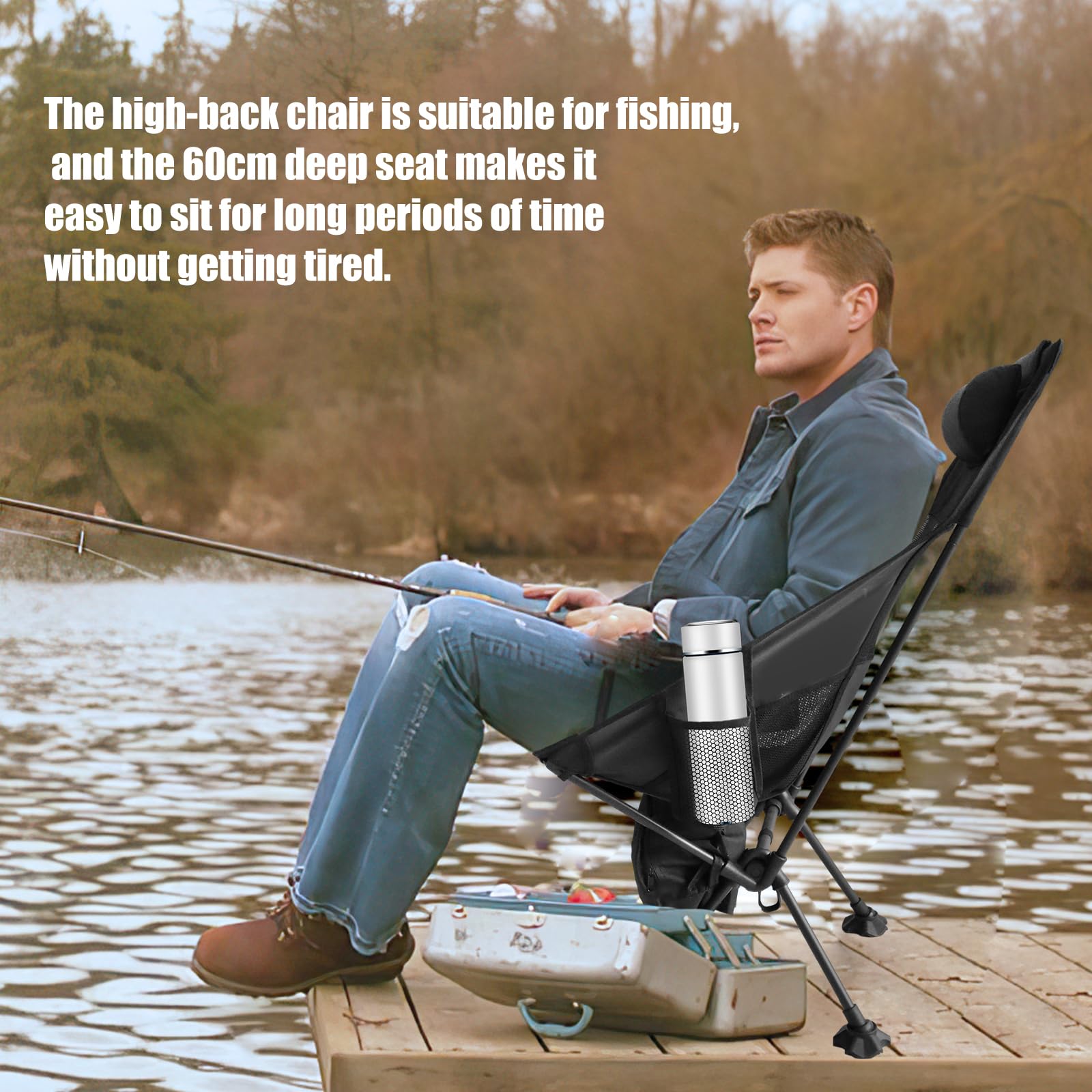 Chaise De Camping Pliante Ultra-Légère - Support 150kg | Alliage Aluminium Et Nylon | Pour Plage, Pêche, Randonnée