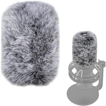 Cubilux Windscreen for Hyperx Quadcast s, MIC Wind Muff, Windshield, Dead Cat, Pop Filter, Muff Windshield Windjammer Deadcat Compatible with Hyperx Quadcast s Microphone Indoor/Outdoor Use, Gray