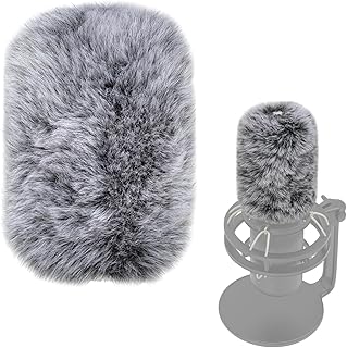 Cubilux Windscreen for Hyperx Quadcast s, MIC Wind Muff, Windshield, Dead Cat, Pop Filter, Muff Windshield Windjammer Deadcat Compatible with Hyperx Quadcast s Microphone Indoor/Outdoor Use, Gray