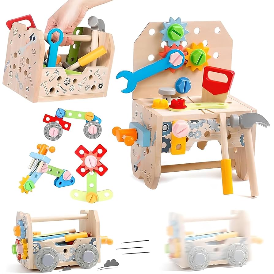 Amazon | VIXA 組み立て おもちゃ 4in1 大工 おもちゃ