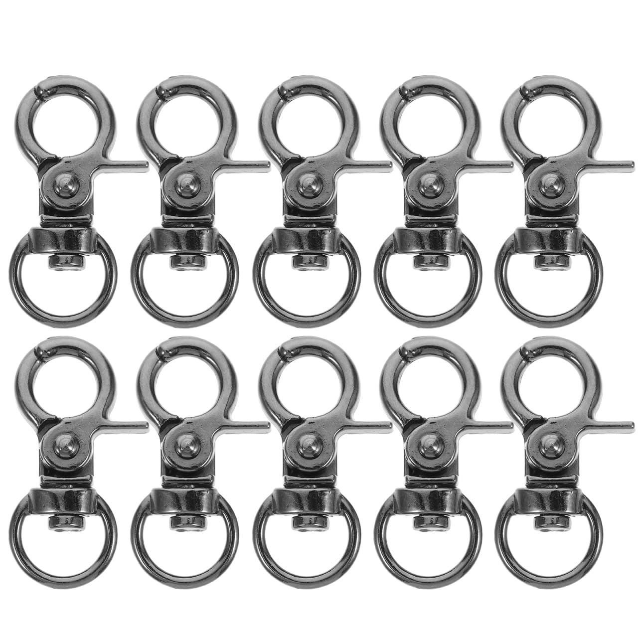 VICASKY 10PCS Birdcage Door Buckle, Metal Anti-Escape Parrot Cage Door Buckle Lock Claw Trigger Snap Hook for Bird Cage Accessories