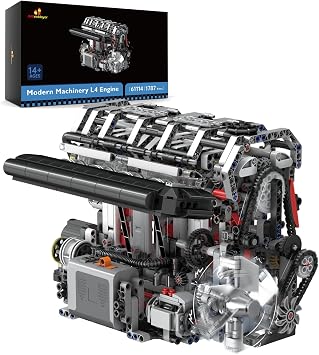 JMBricklayer L4 Engine Building Block Sets for Adults, Electric Technic Engine Kits with Motor, STEM Scale Model Engine Building Kit Toys for Adult, Ideal Gifts for Adult Men, Kids Aged 14+1787PCS