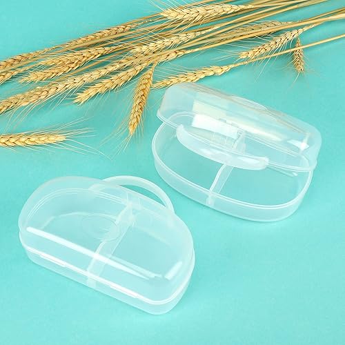 Miniatura 5 de Accmor Funda para chupete, contenedor para chupete puede almacenar 2 chupetes, funda para chupete de bebé para viajes, sin BPA, transparente