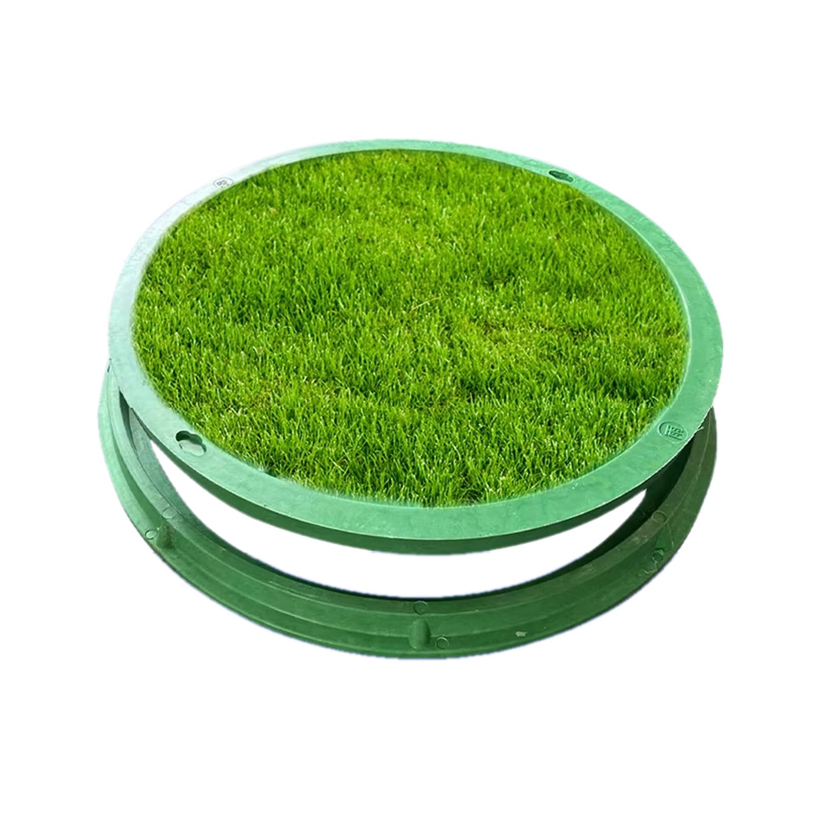 Gbrsxyip Green Waterproof Round/Square Septic Tank Lid Cover For Garden Manhole Frame Resin Grass Pot Wellrecessed Drain Cover (A80*80Cm/31.5 * 31.5In)