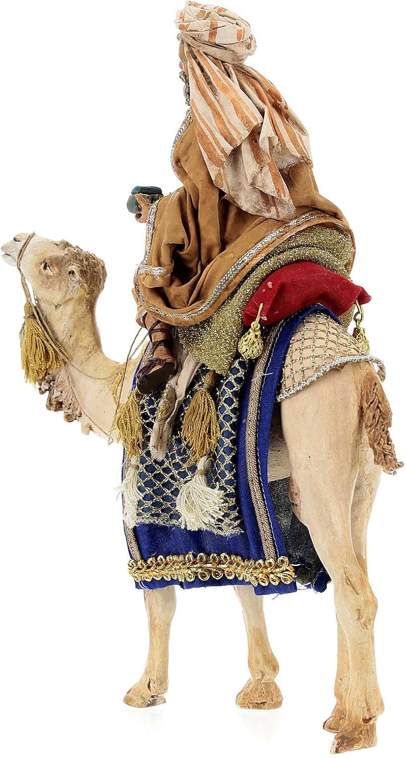 Holyart White Wise Man on Camel, 13cm by Angela Tripi