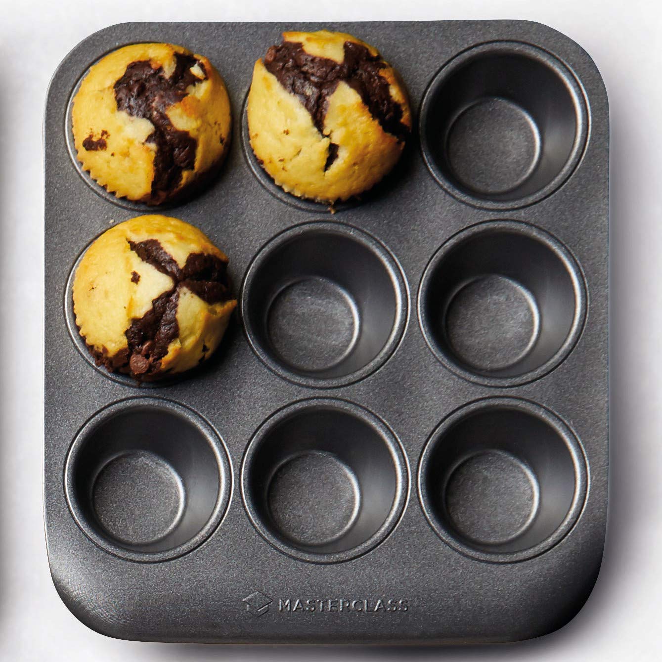 MasterClass Smart Space Stacking PTFE, PFOA and BPA Free Non-Stick Bakeware Set, 7 piezas bandejas de horno, caja de regalo, gris