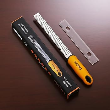Deiss PRO Citrus Zester & Cheese Grater — Parmesan Cheese Lemon, Ginger, Garlic, Nutmeg, Chocolate, Vegetables, Fruit...