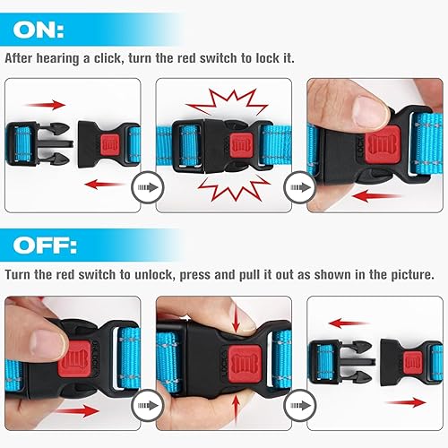 Miniatura 6 de Joytale - Collar Martingale para perros, reflectante de alta resistencia para la seguridad, hebilla de liberación rápida, collares ajustables de