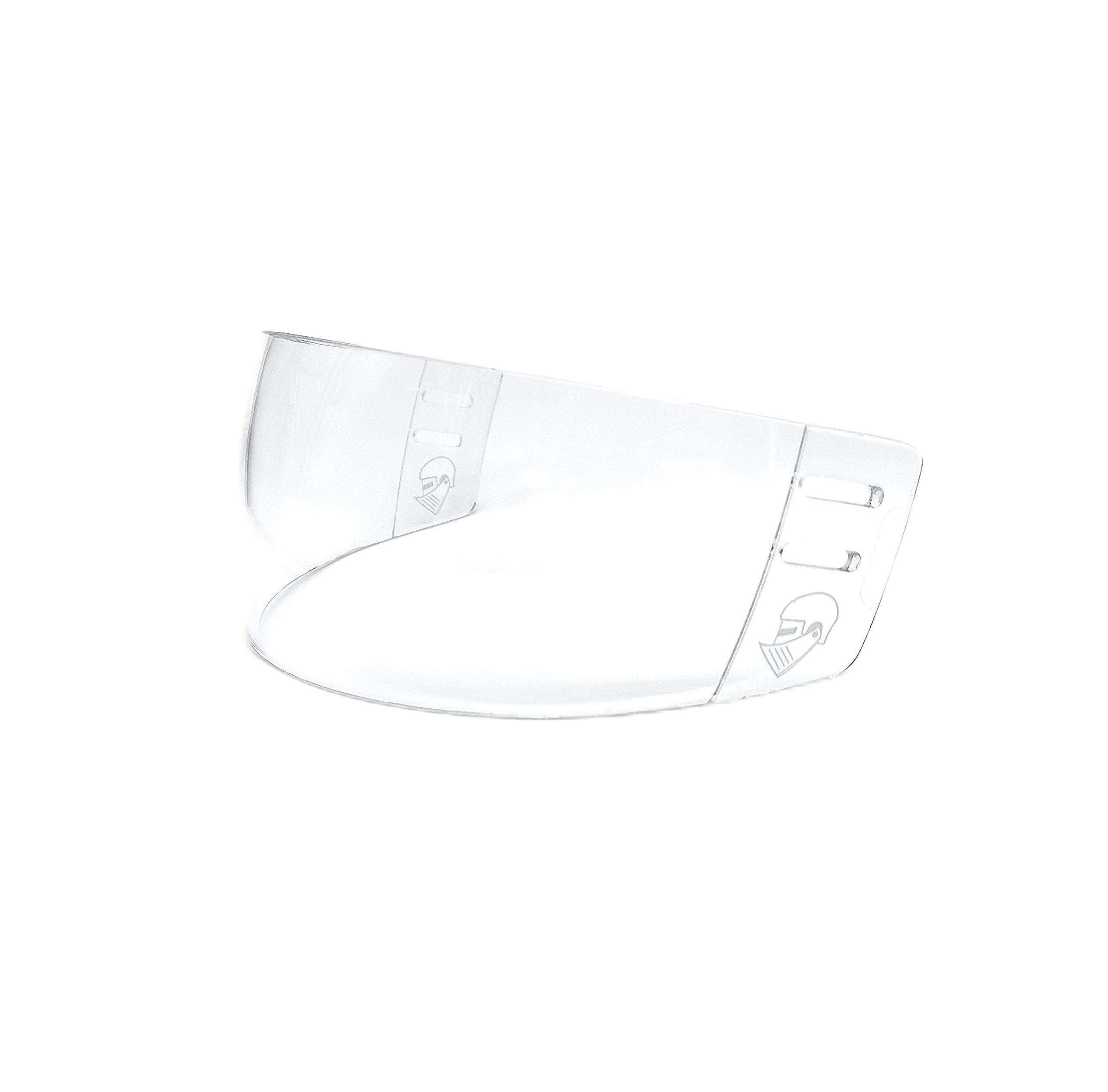 Hockey Straight-Cut Pro Visor for Adults (Anti-Scratch/Anti-Fog) CE Certified (Clear)