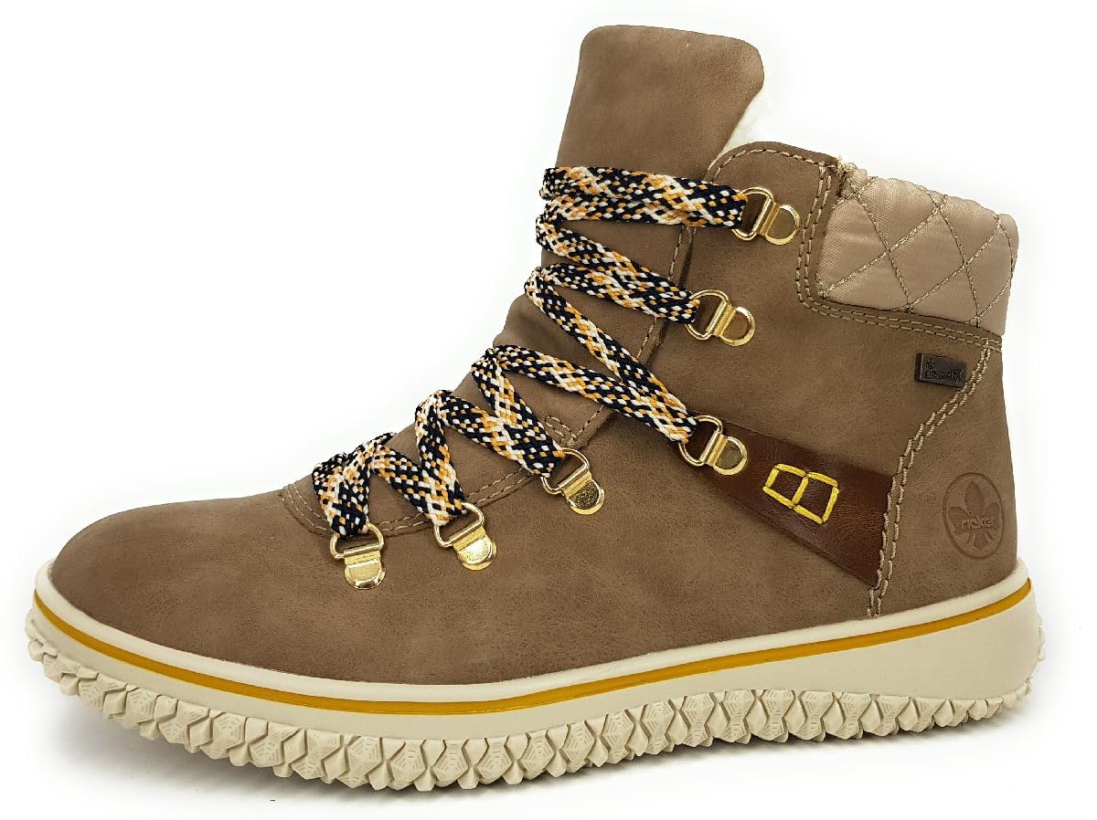 Rieker Women's Z4238 Fashion Boot, Beige, 3 UK