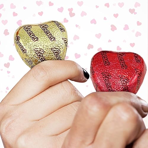 Miniatura 7 de Reese'sTazas de mantequilla de maní, chocolate en forma de corazón hershey, chocolates en forma de corazón envueltos individualmente para el Día de