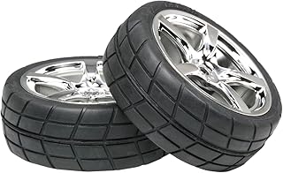 タミヤ OPパーツ OP.955 メッキ5本スポークホイール 接着済みラジアルタイヤ2本 (24mm・0) 53955