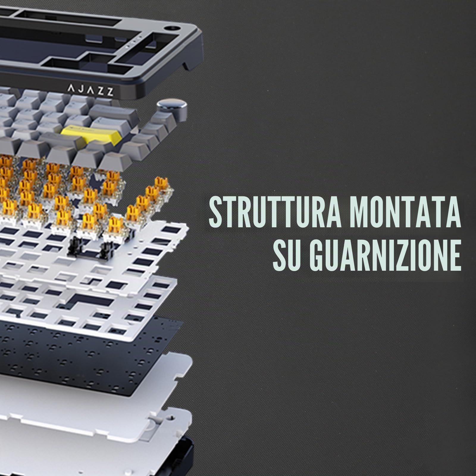 MechLands AK820 MAX HE - Tastiera magnetica per gaming con effetto Hall, funzionamento regolabile, 8 KHz Polling Rate, Wired Rapid Fast Keyboard, guarnizione color crema, RGB, NKRO per Win/Mac (nero)