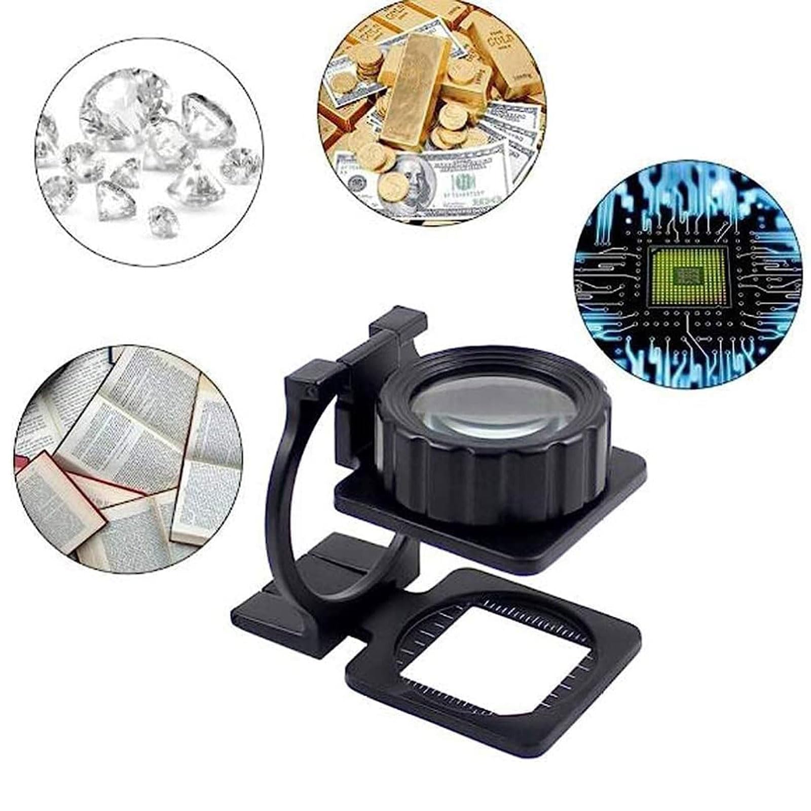 Attrezzi Orologiaio Lente D'Ingrandimento 40X Exporee In Acciaio Inox - Per Gioielli, Monete, Francobolli Portatile Tascabile - Foto 5