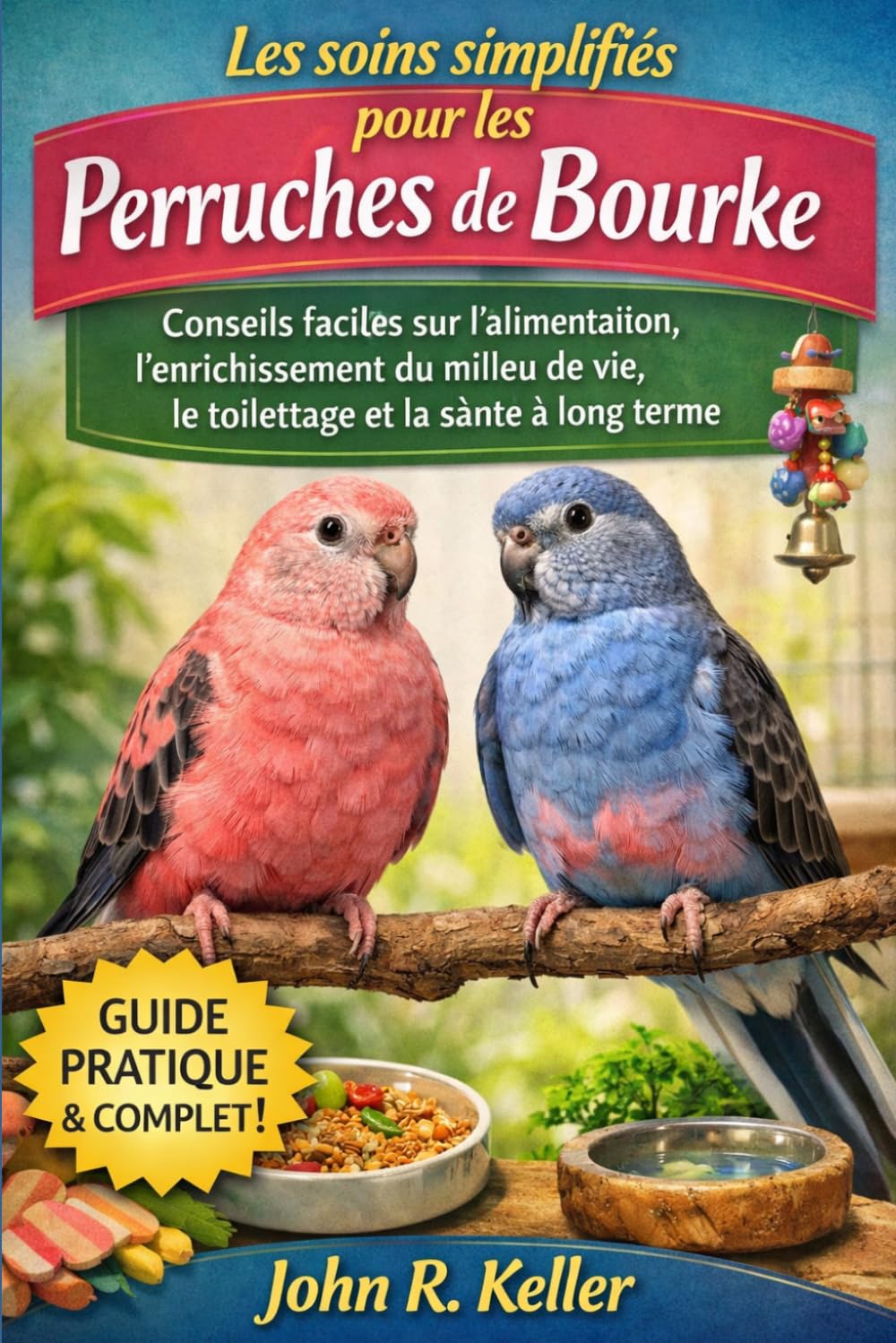 Les soins simplifiés pour les perruches de Bourke: Conseils faciles sur l'alimentation, l'enrichissement du milieu de vie, le toilettage et la santé à long terme