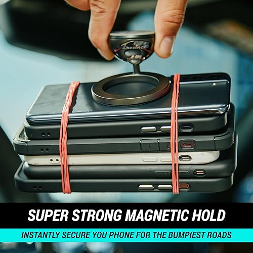 Miniatura 5 de para soporte de coche MagSafe  20 imanes súper fuertes  Soporte magnético de teléfono totalmente metálico para tablero de automóvil  Ajuste