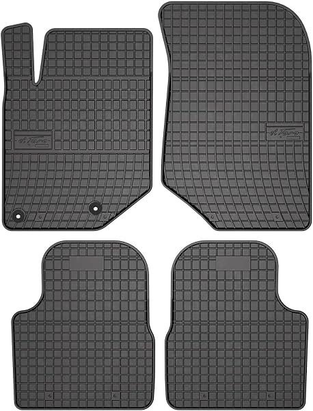 Dywaniki gumowe kompatybilne z Peugeot 2008 II (2019-) 4 szt., SOLIDPRO | Stopery zamontowane • Rant 1,5 cm • Komplet 4