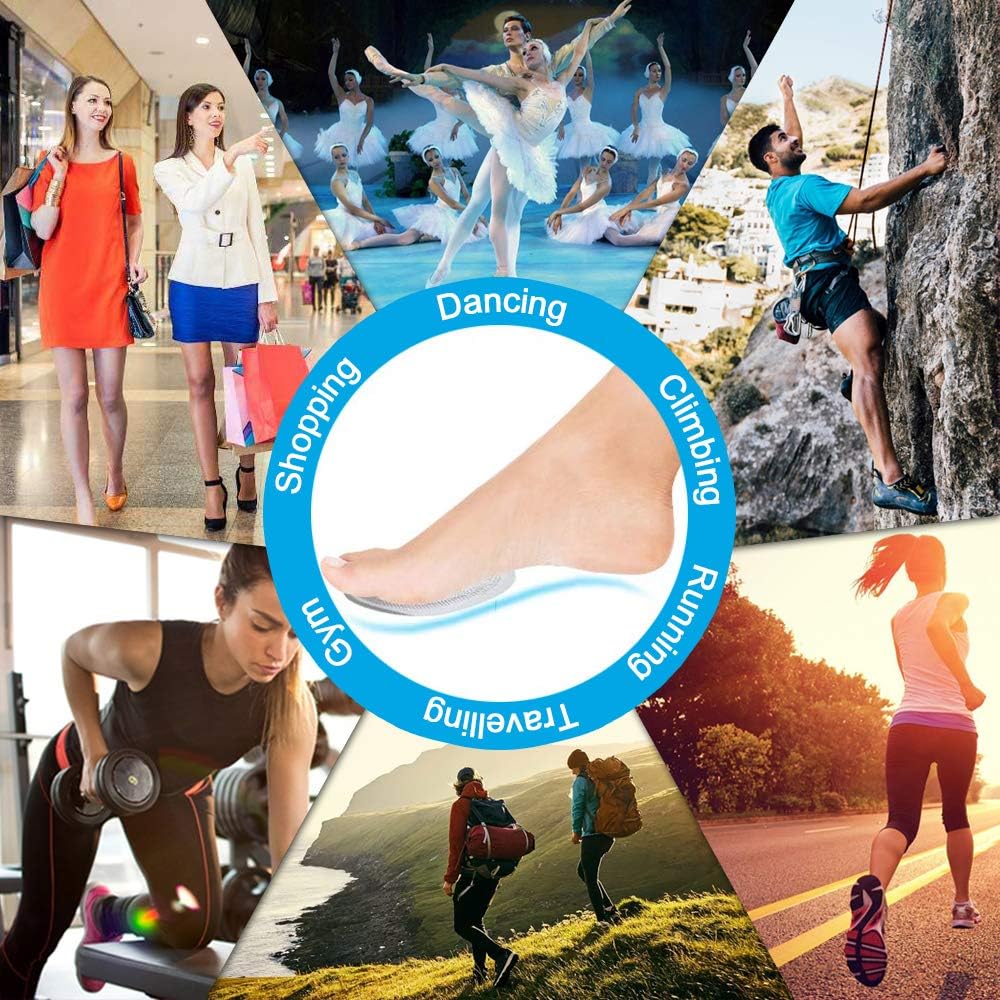 Metatarsal Pads Ball of Foot Cushions, Premium Forefoot Pad Soft Gel Inserts, Mortons Neuroma Callus Reduce Foot Pain and Provide Support, Suit for Men Women & All Shoes (White) : Health & Household