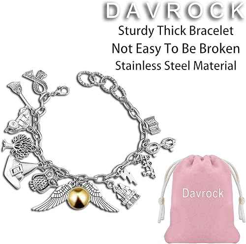 Miniatura 5 de Pulsera de Harry Potter, regalos de Harry Potte para mujeres, artículos de joyería de Harry Potte, mercancía para fanáticos, amigos, mercancía de