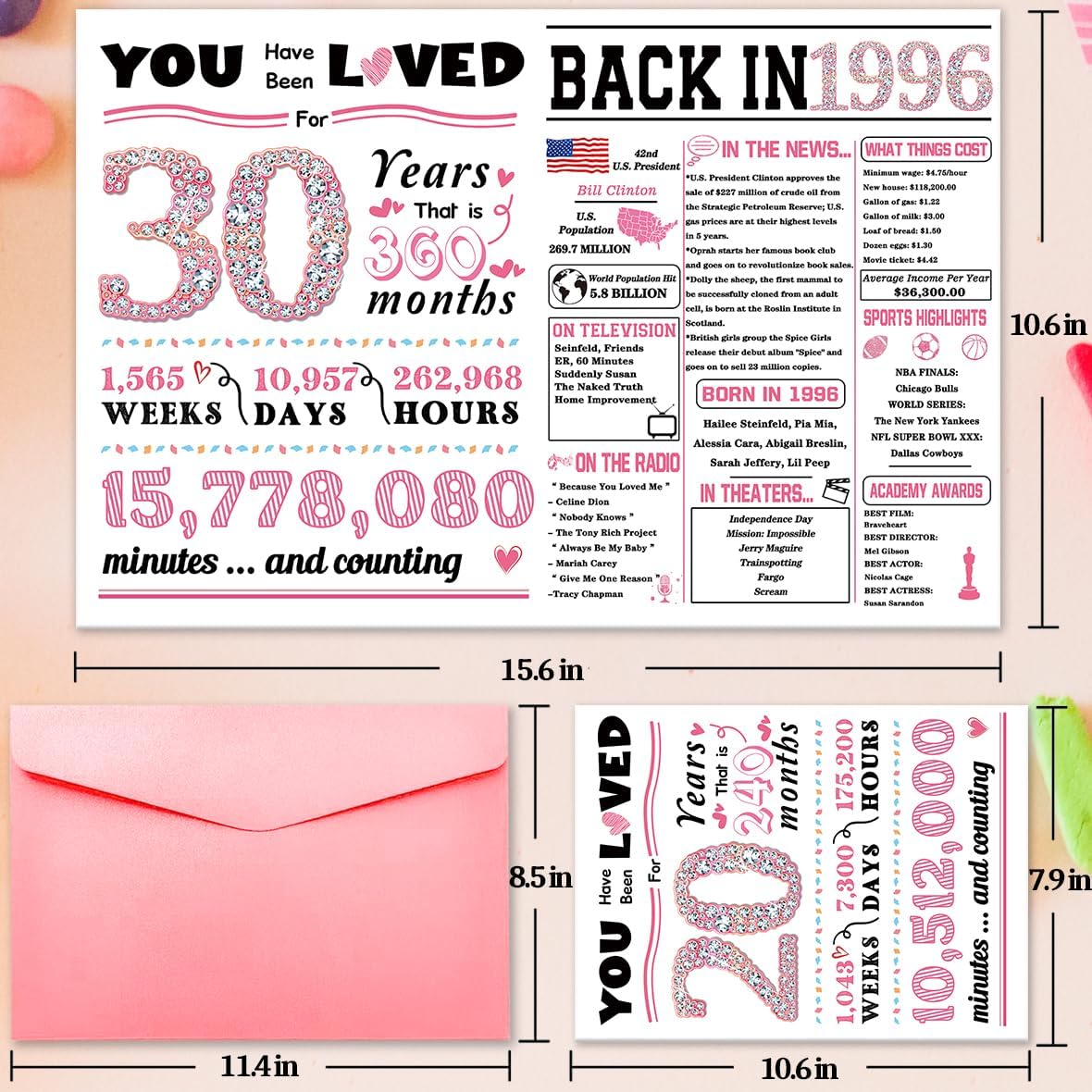 30th Birthday Card,30th Birthday Decorations for Her,Happy 30th Birthday Gifts for Women,Funny 30 Years Old Bday Gift for Sister Friends - Image 2