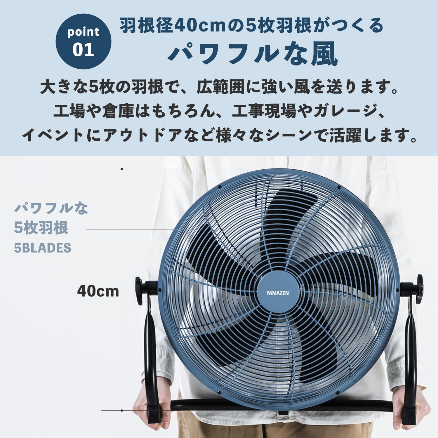 Amazon.co.jp: 【セット品】 山善 ELEIN 扇風機 工場扇 2WAY電源 (USB