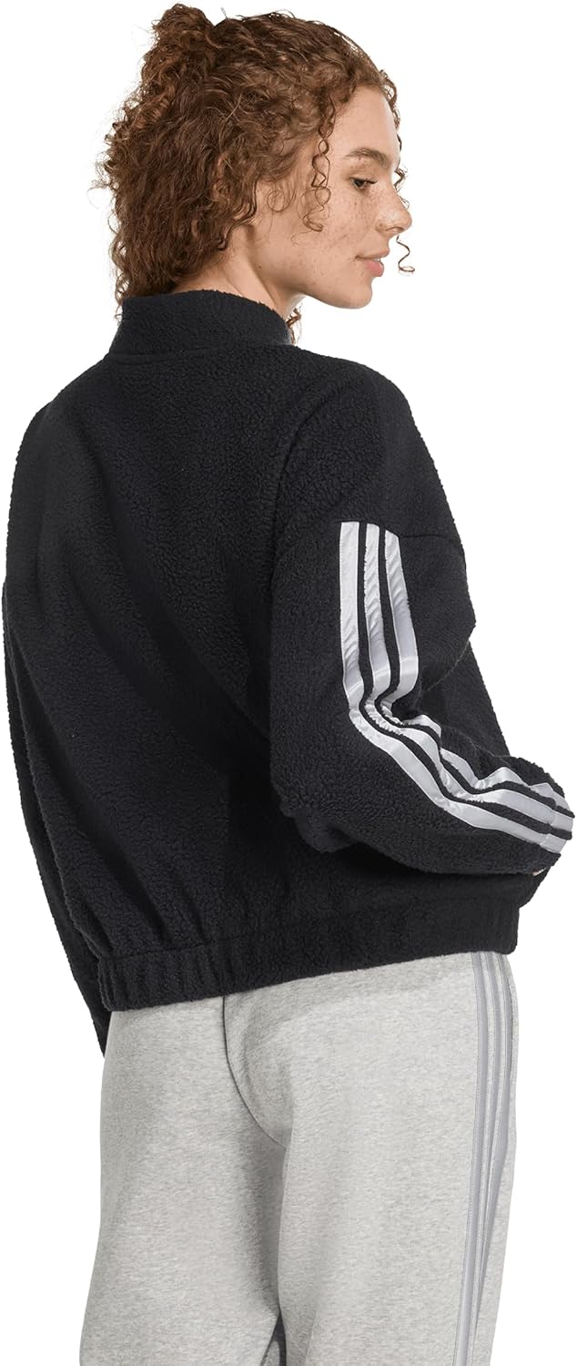adidas Women's Holiday High Pile Fleece Full-Zip Track Top - Image 3