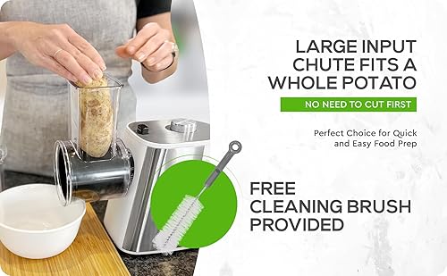 Miniatura 7 de Cortador eléctrico multifuncional de verduras y rallador de queso - 250W