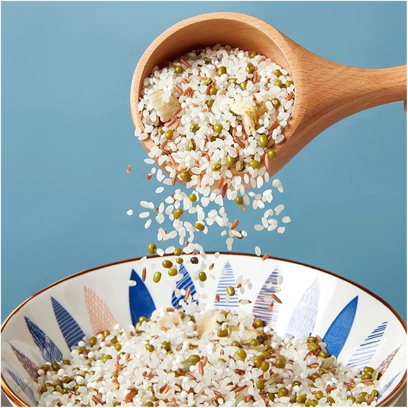 Soup Spoons Household High-end Exquisite Light Luxury Spoon High-end Spoon Wooden Thick Spoon Dinner Spoon Table Spoon (Color : Light wood)