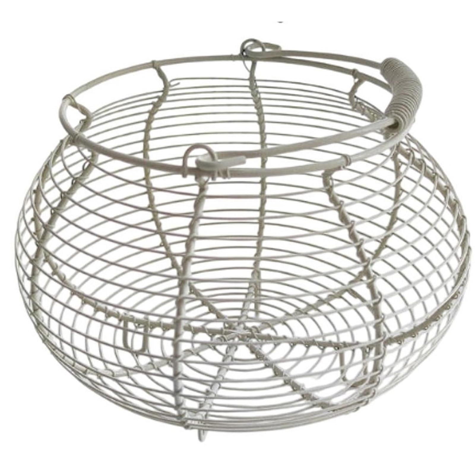 Egg Holder Storage Basket, Farmhouse Duck, Chicken, Goose Egg Collection For Bread Fruits(White)