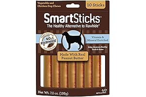 10-Count SmartBones SmartSticks: A Rawhide-Free, Plant-Based Dog Treat