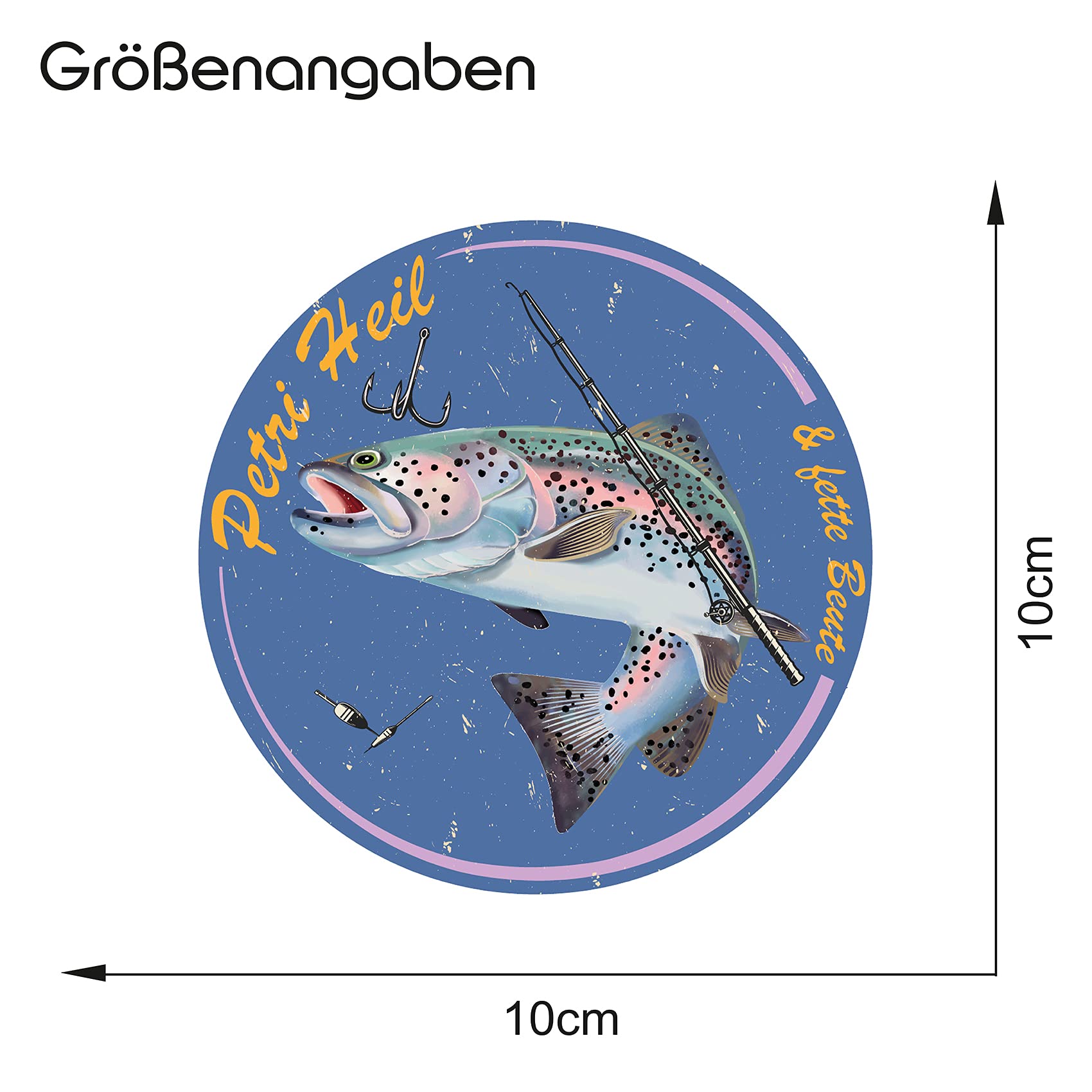 Trout Sticker Decal Rainbow Trout Vinyl Sticker – 4x5 Inches, Glossy ...