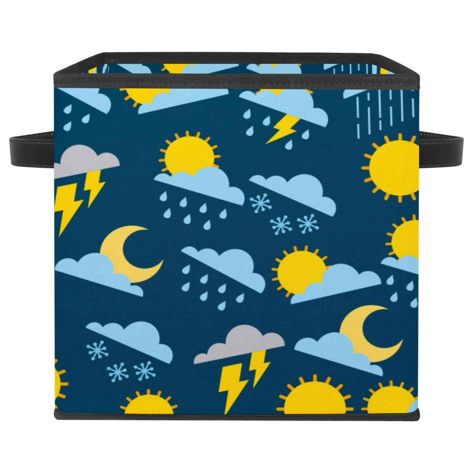 Panier de rangement jouets et vêtements pour chambre d'enfant motif climat