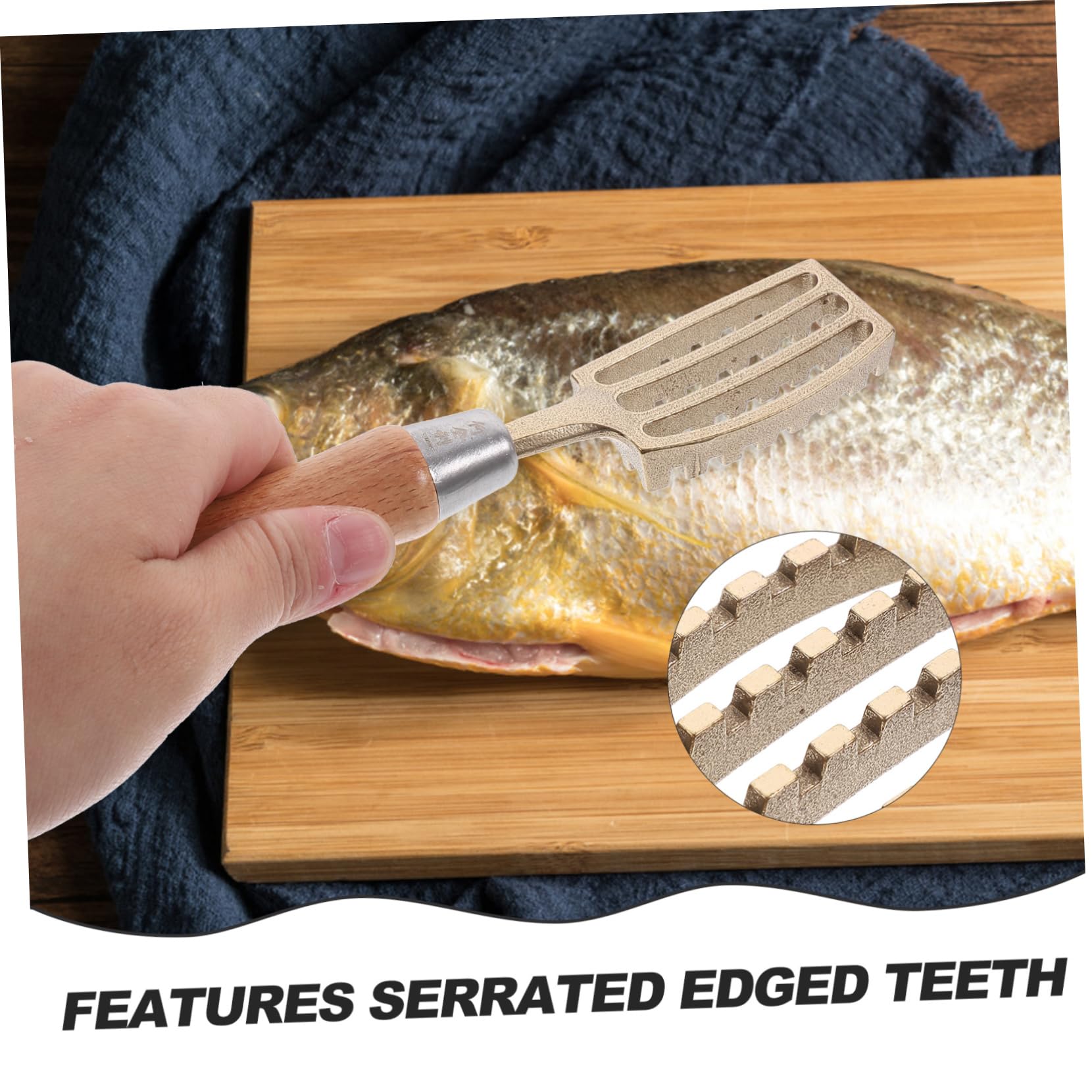 TOPBATHY 2 Pz Pialla a Squame di Pesce Raschietto per Squame da Cucina Gadget per Raschiare Il Pesce Disincrostante per Pesce Grattugia Casa Manuale Dispositivo di Rimozione di Legno