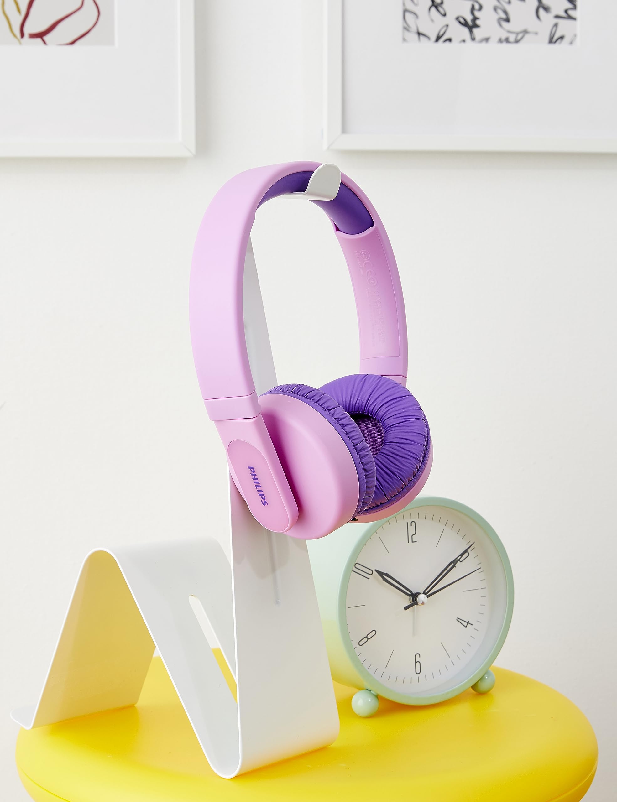 PHILIPS Cuffie On-Ear Wireless per Bambini TAK4206PK/00 Bluetooth, con Volume Limitato, Fino a 28 ore di Riproduzione, Design Colorato, Rosa con Luci, Nuova Versione