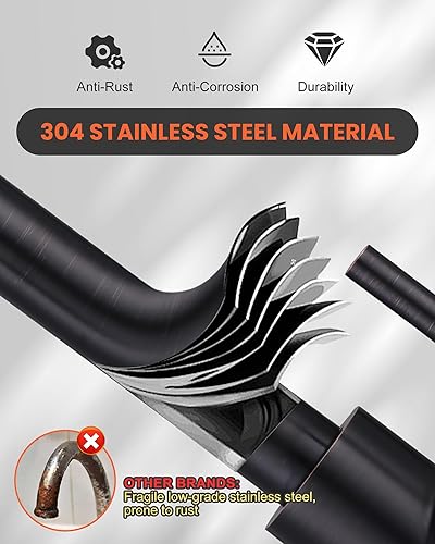 Miniatura 3 de WOWOW - Grifo de cocina de bronce con rociador, grifo de fregadero de cocina de acero inoxidable aceitado, grifos de cocina de arco alto para