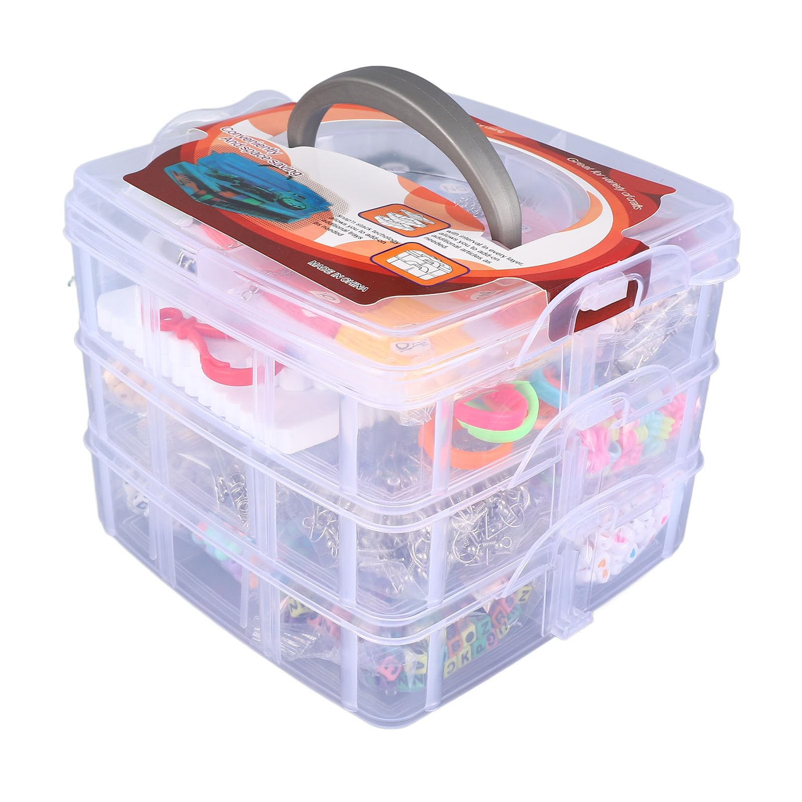 ChengyuWei Kit para hacer pulseras, suministros para hacer joyas, 3352 cuentas con 1255 adornos colgantes, 48 ​​herramientas e hilos, cuentas acrílicas para pulseras, collares, pendientes,