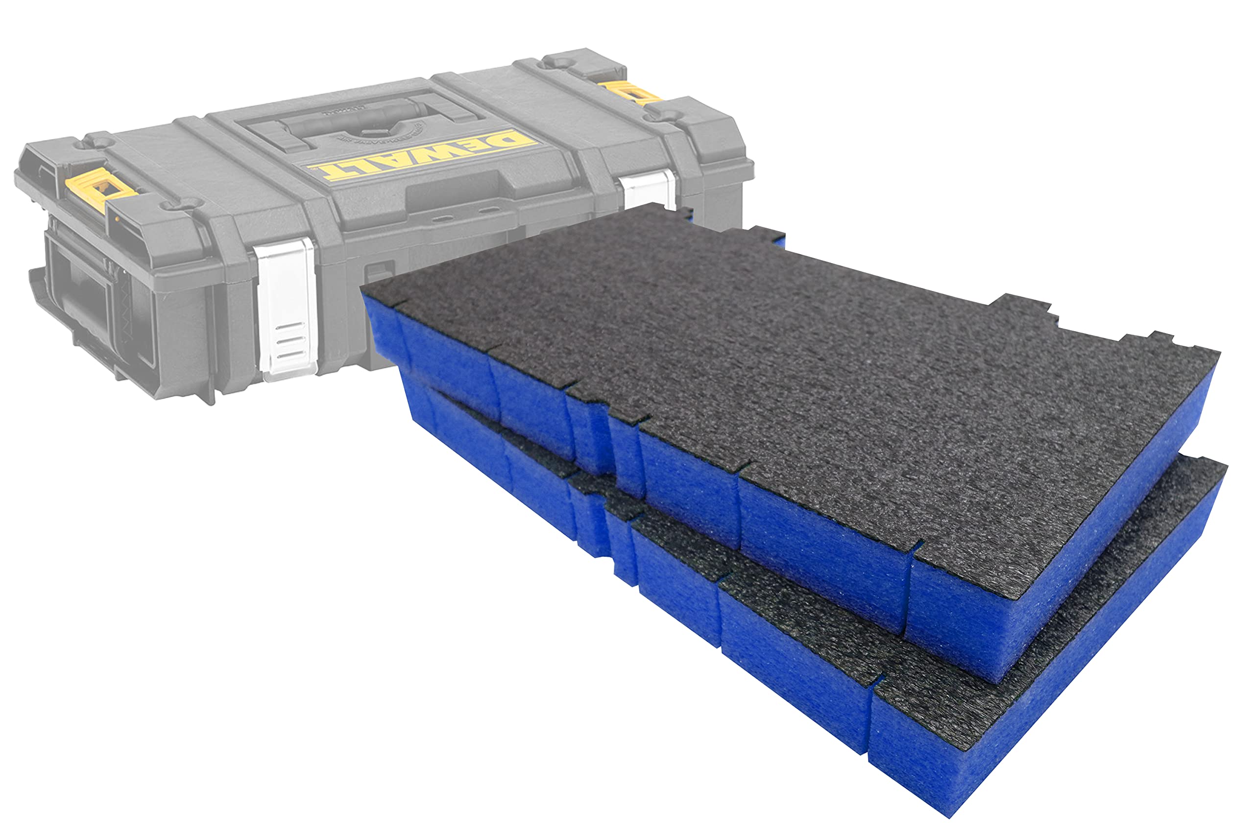 Shadow Foam Insert – Toughsystem DS150 Insert [Blue 50mm Twin Pack] Customisable Foam for DeWalt Toughsystem Toolboxes | Ideal for Lean, 5S, Kaizen & Custom Organisers