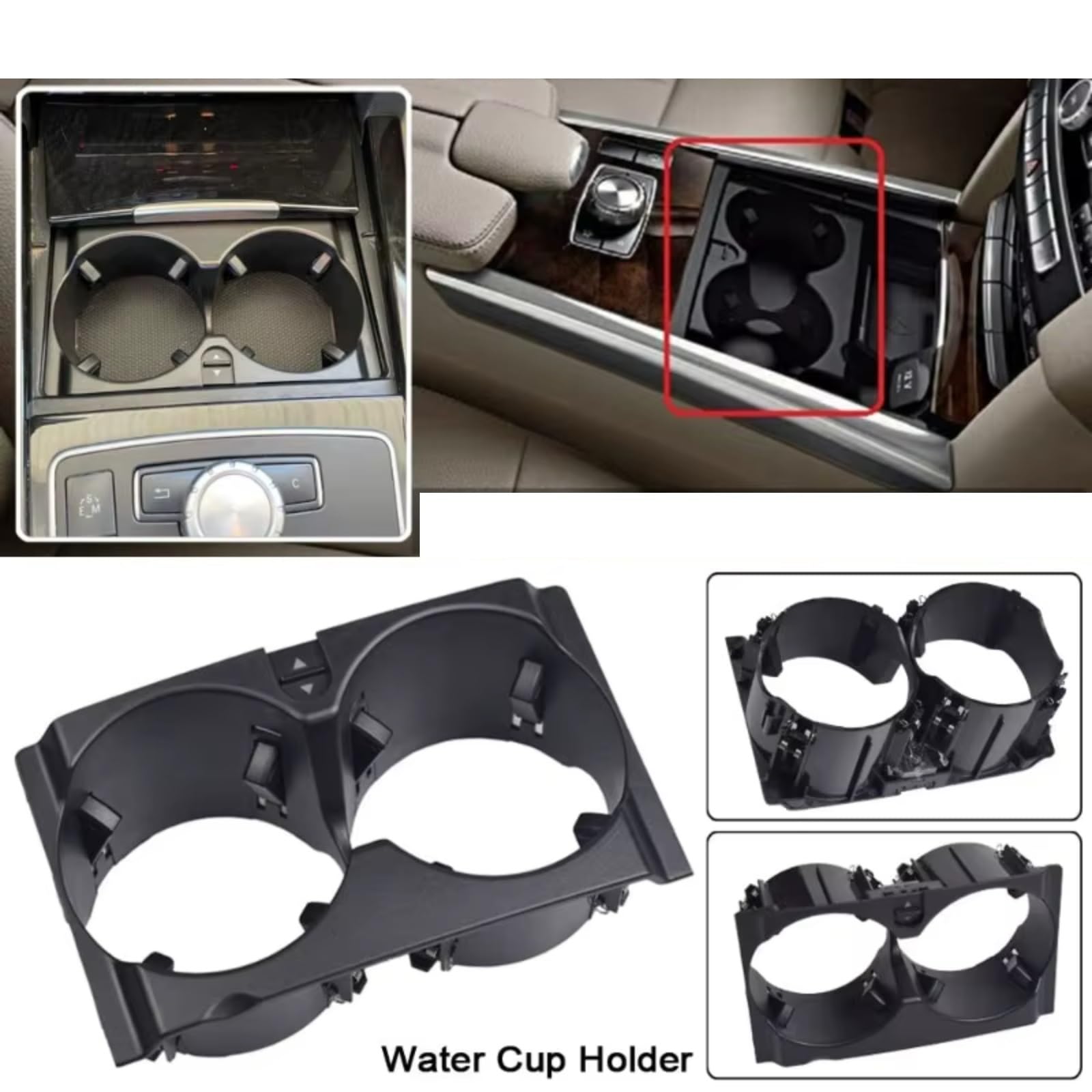 Auto Innenraum Zubehör Compatibile Con Benz Per W212 Classe E 2010 2011 2012 2013 Auto Anteriore Center Console Supporto Tazza Acqua Inserto Telaio A2126800110