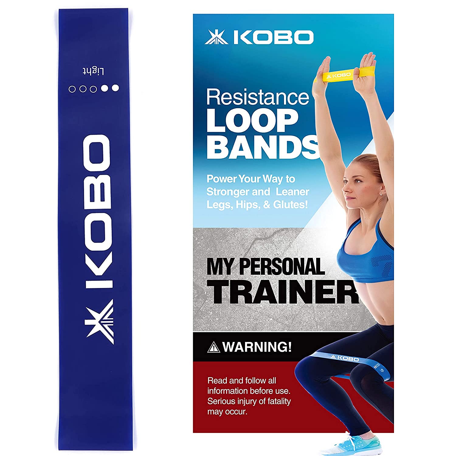 Kobo AC-80 Resistance Loop Band 2" Wide for Latex Squats, Hips and Glutes, Yoga, Crossfit, Stretching, Strength Training, Physical Therapy - Includes Workout Guide Booklet, Tension 10-15 LBS, (Orange) (B082Z5K6YL) Amazon Price History, Amazon Price Tracker