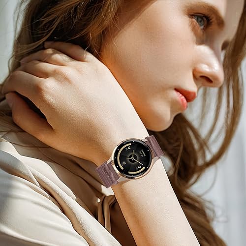 2 Pack Braided Stretchy Nylon Watch Bands Compatible with Garmin Venu 3s 41mm/Venu 2s/Vivoactive 4s/Vivomove 3s/Forerunner 255s 265s, 18mm Loop Elastic Fabric Straps for Women Men