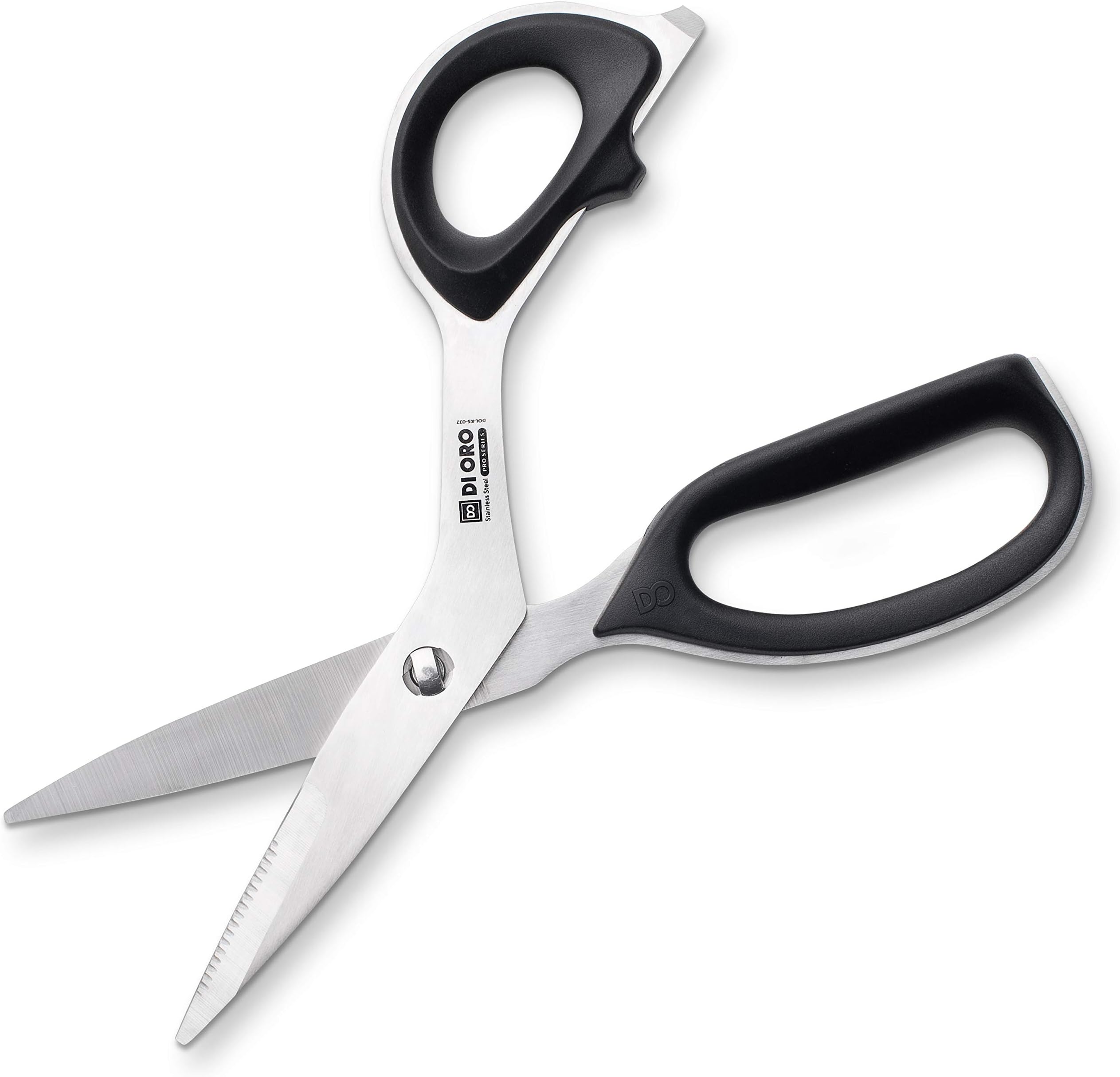 DI ORO® High-Carbon Stainless Steel Offset Kitchen Scissors - Heavy Duty Come-Apart Kitchen Shears - Surgical Grade Utility Scissors for The Kitchen and Home - Dishwasher Safe, Easy to Clean
